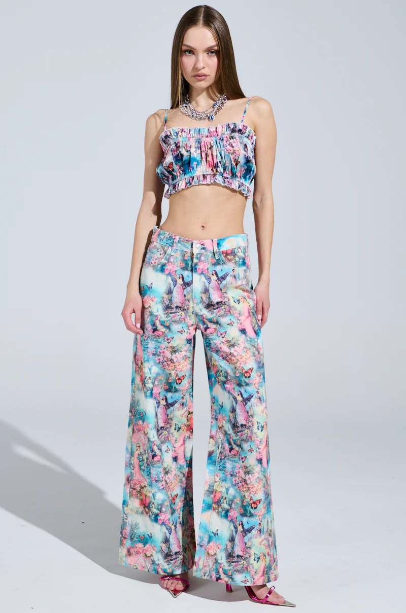 FEMALE FANTASY PRINTED DENIM PANTS - Image 7