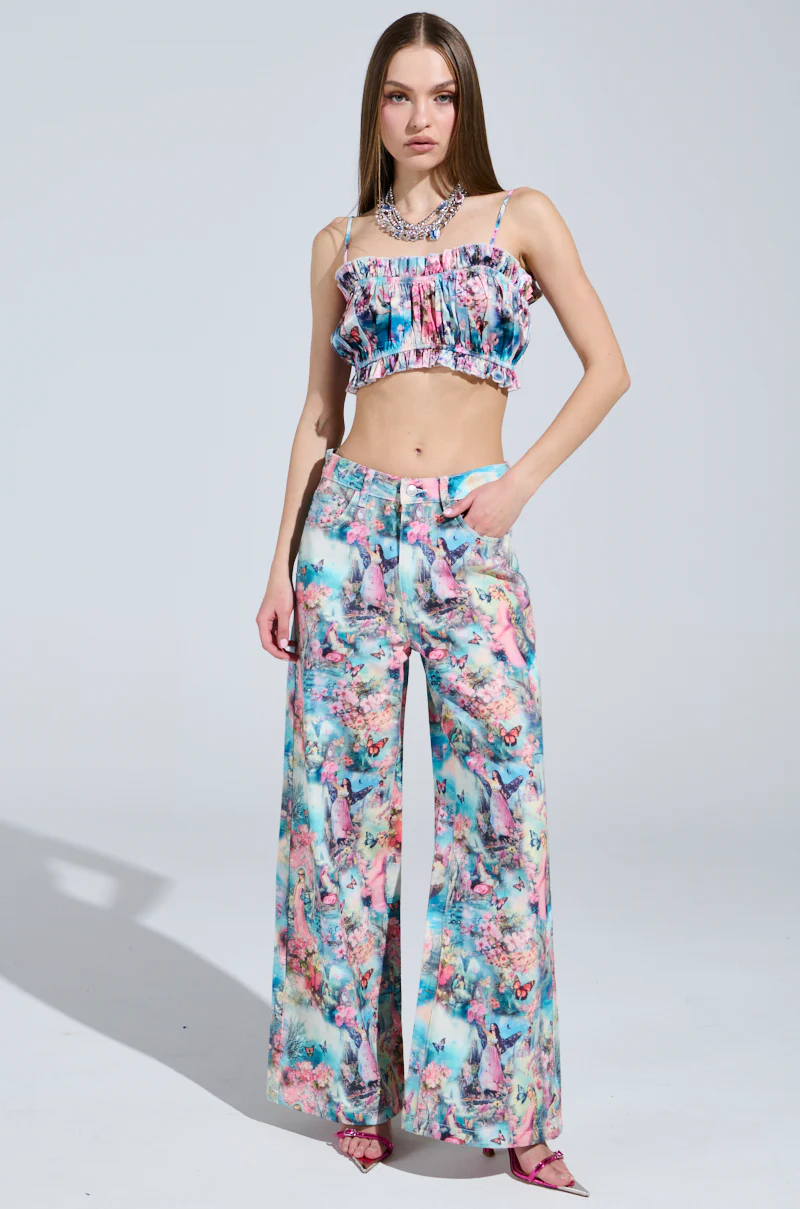 FEMALE FANTASY PRINTED DENIM PANTS - Image 8