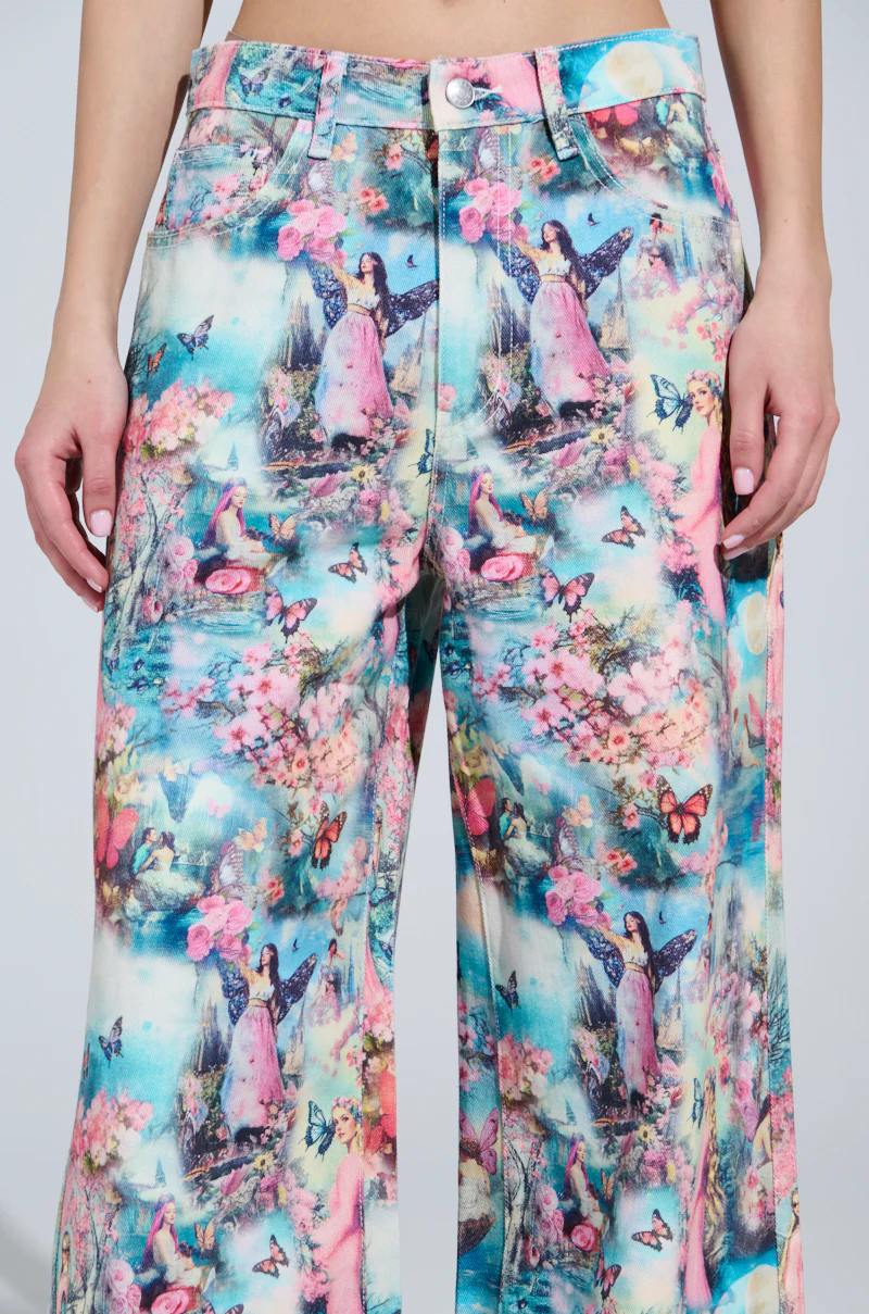 FEMALE FANTASY PRINTED DENIM PANTS - Image 9