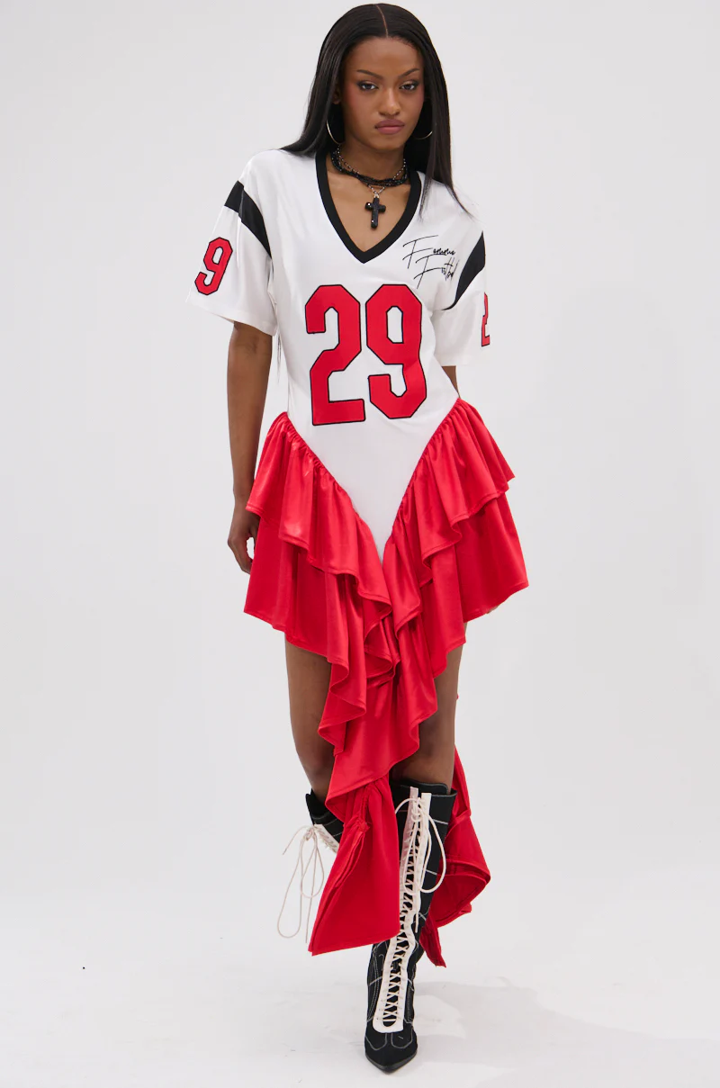 FEMME FOOTBALL JERSEY MINI DRESS - Image 2