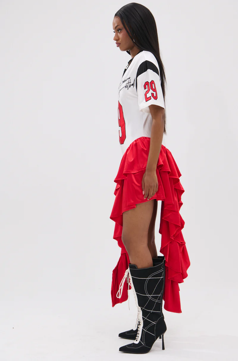FEMME FOOTBALL JERSEY MINI DRESS - Image 3