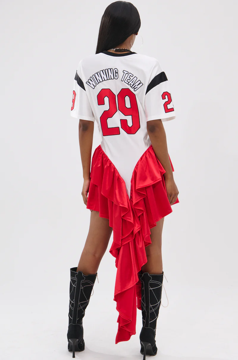 FEMME FOOTBALL JERSEY MINI DRESS - Image 4