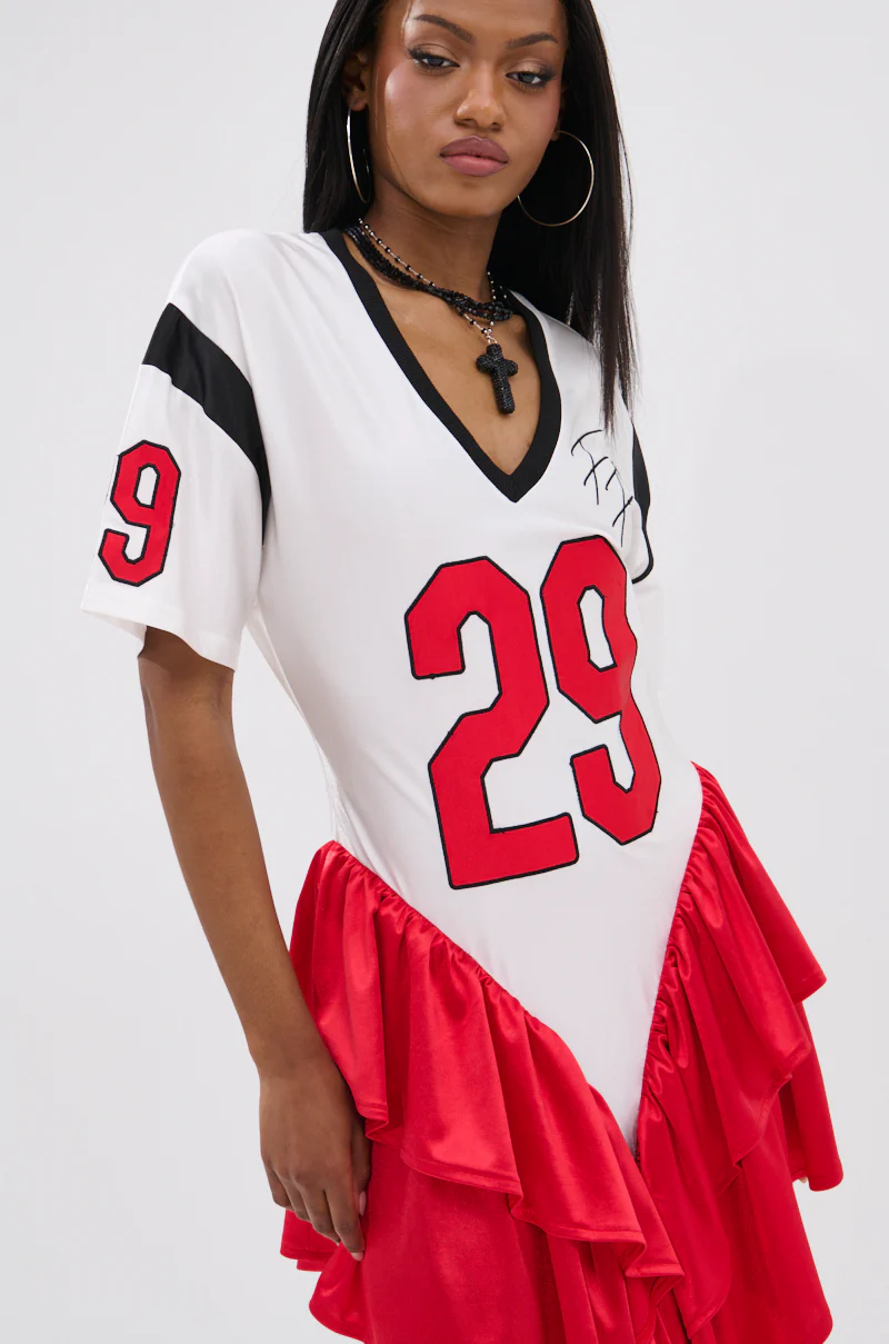 FEMME FOOTBALL JERSEY MINI DRESS - Image 5