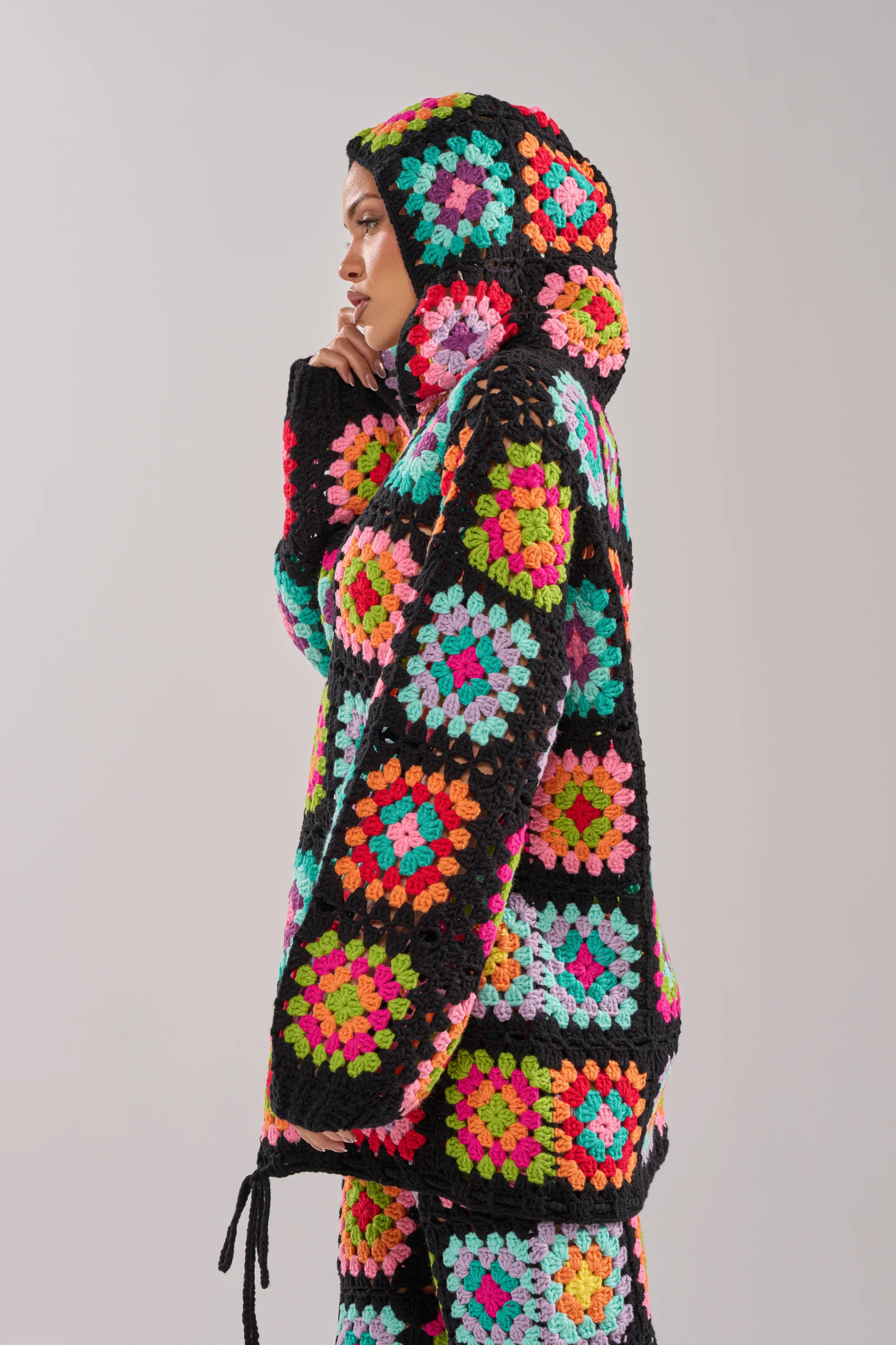 FESTIVAL GIRLY OVERSIZED CROCHET SWEATSHIRT IN MULTI - Image 6