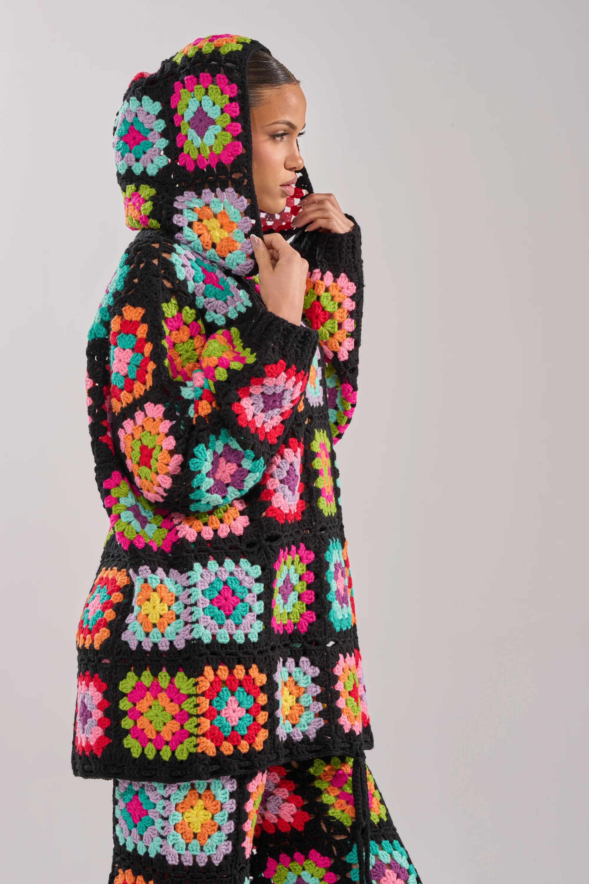 FESTIVAL GIRLY OVERSIZED CROCHET SWEATSHIRT IN MULTI - Image 8