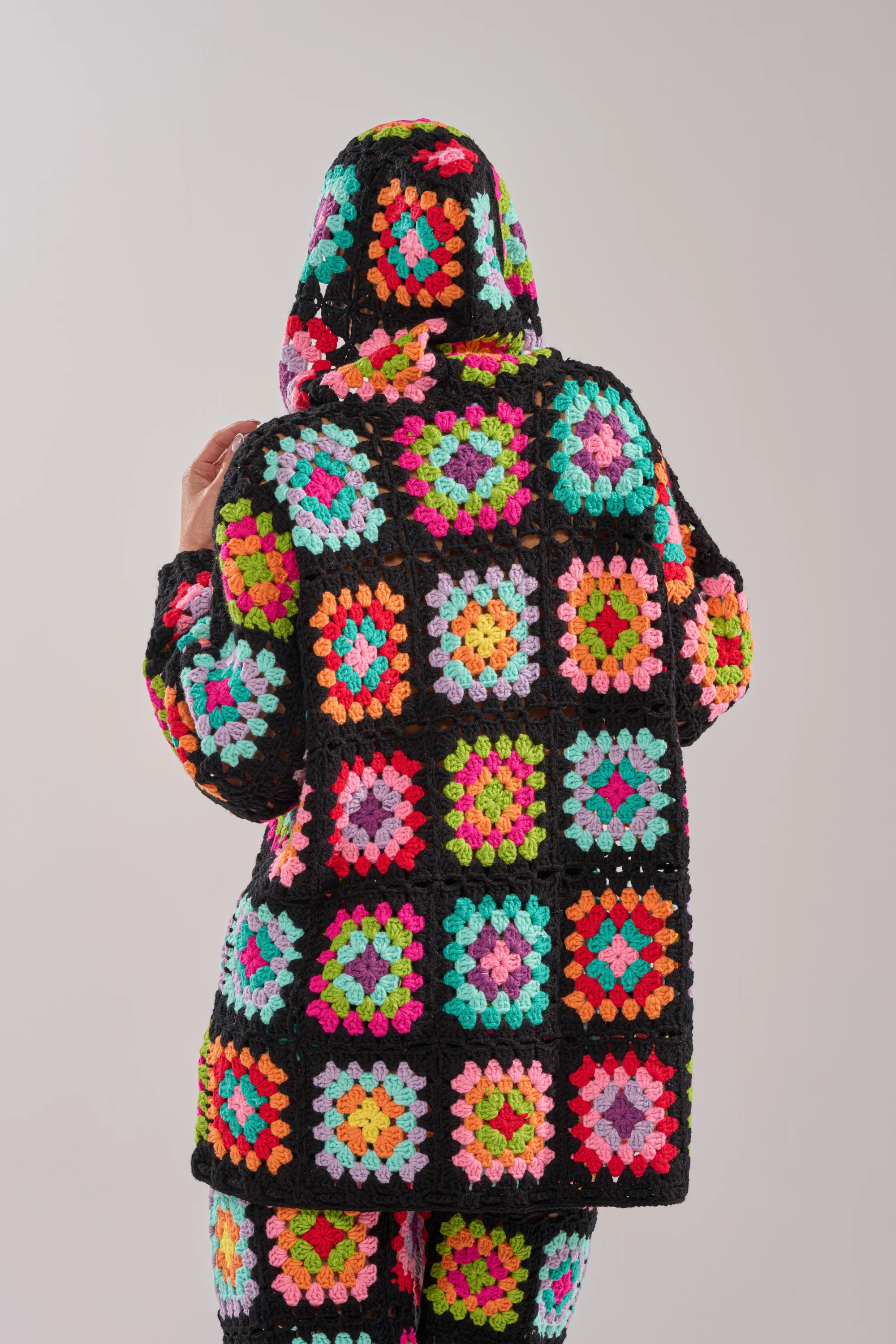 FESTIVAL GIRLY OVERSIZED CROCHET SWEATSHIRT IN MULTI - Image 9