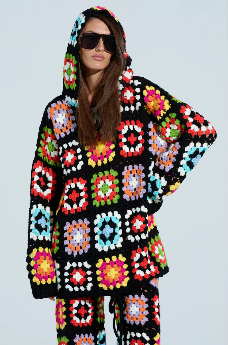 FESTIVAL GIRLY OVERSIZED CROCHET SWEATSHIRT - Image 2