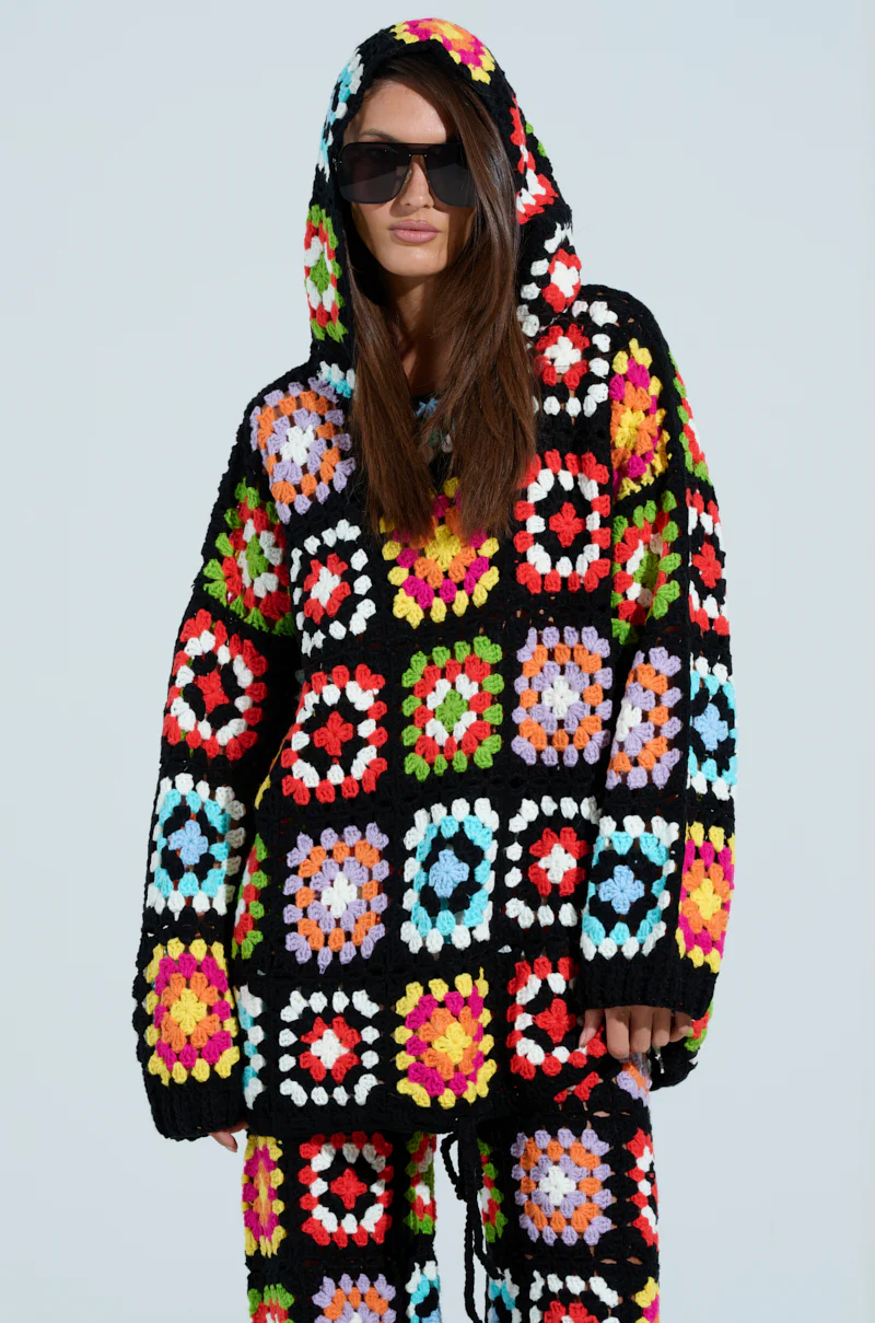 FESTIVAL GIRLY OVERSIZED CROCHET SWEATSHIRT - Image 4