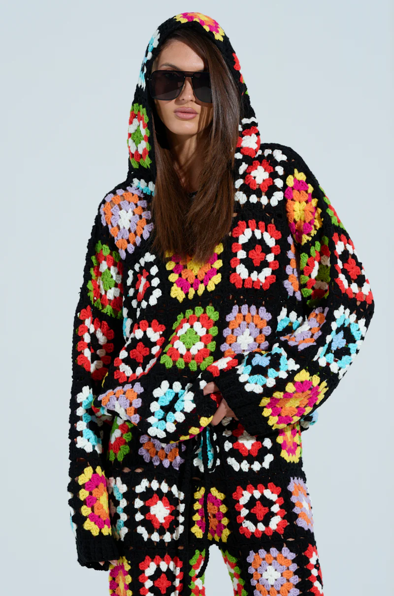 FESTIVAL GIRLY OVERSIZED CROCHET SWEATSHIRT - Image 5