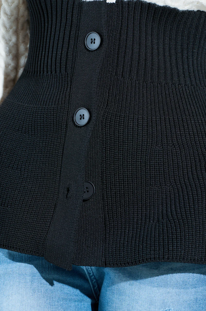 FINEST MOMENT PEPLUM DETAIL SWEATER IN IVORY - Image 7