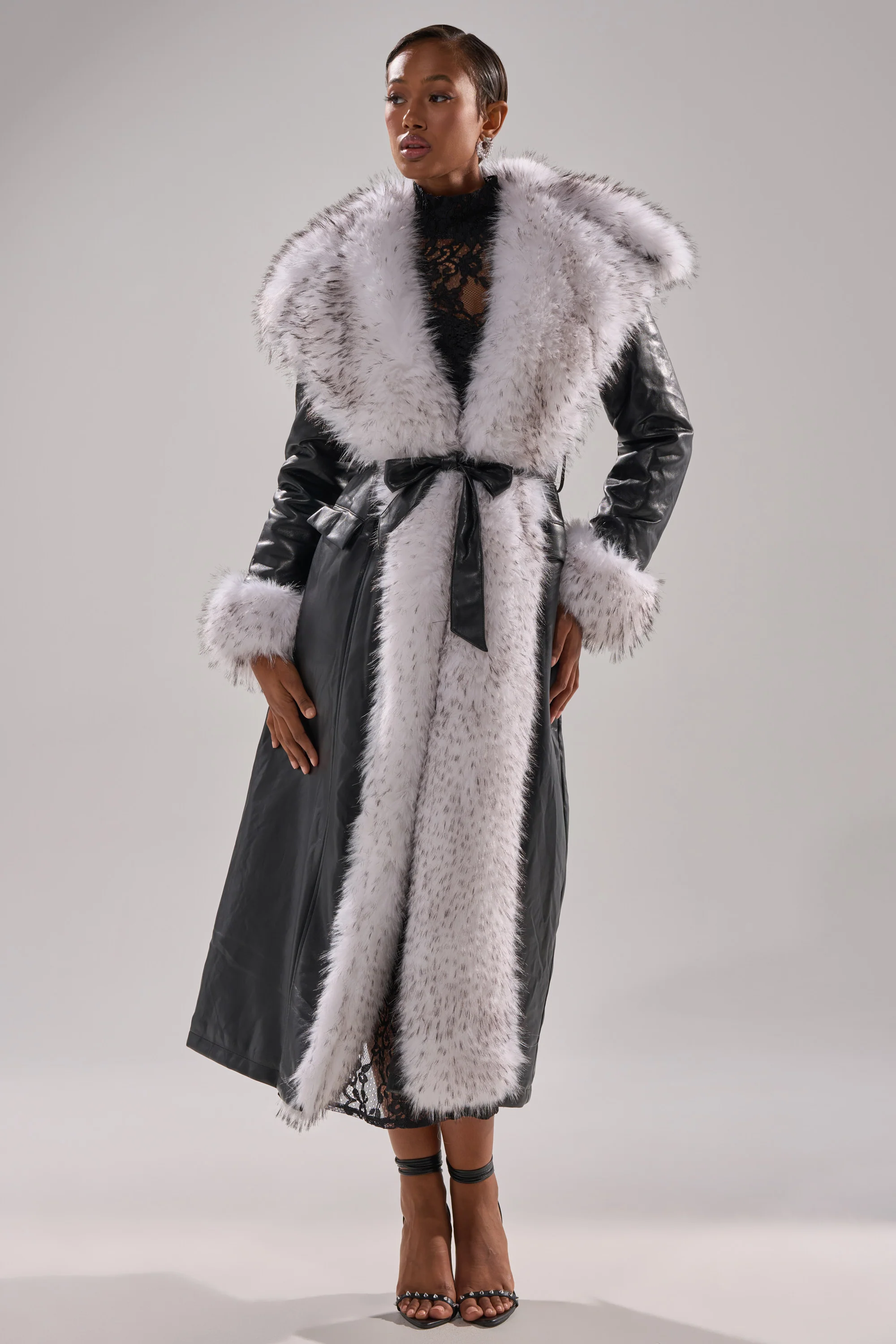 FIONA BUTTER LUXE FUR TRIM TRENCH - Image 2