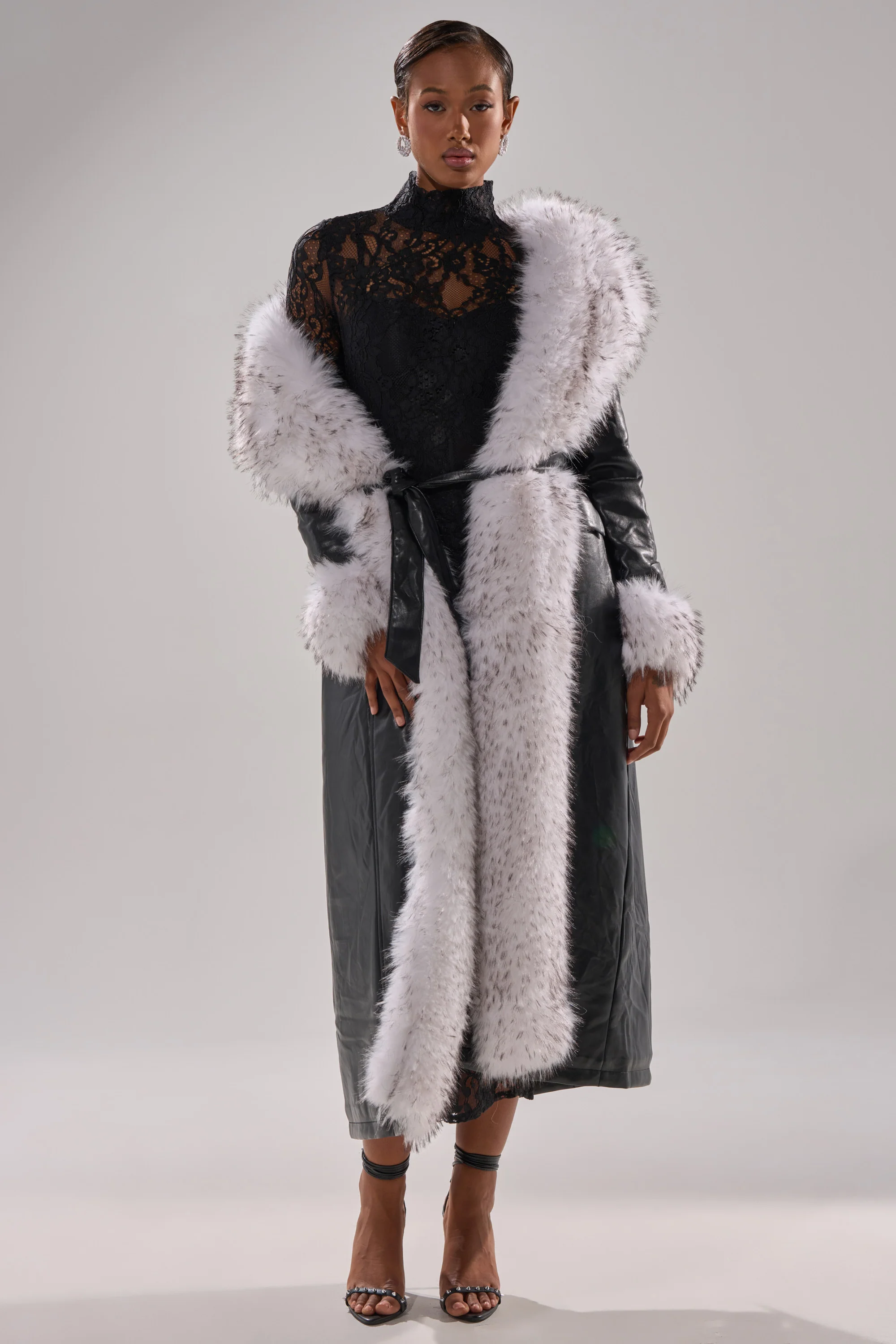 FIONA BUTTER LUXE FUR TRIM TRENCH - Image 3