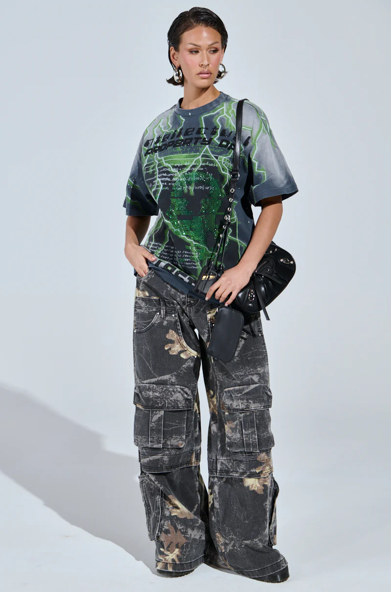 FIRST ONE HERE OVERSIZED GRAPHIC TEE - Image 7