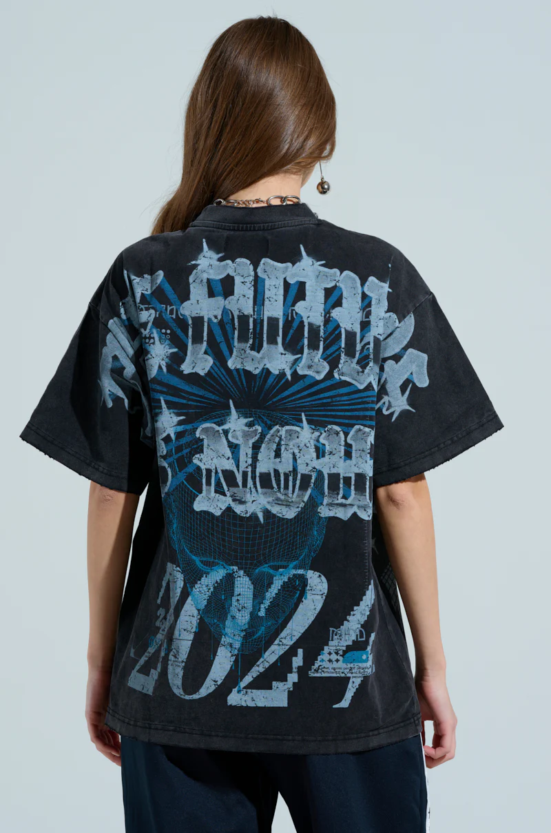 FIRST ROW RHINESTONE EMBELLISHED T-SHIRT - Image 4