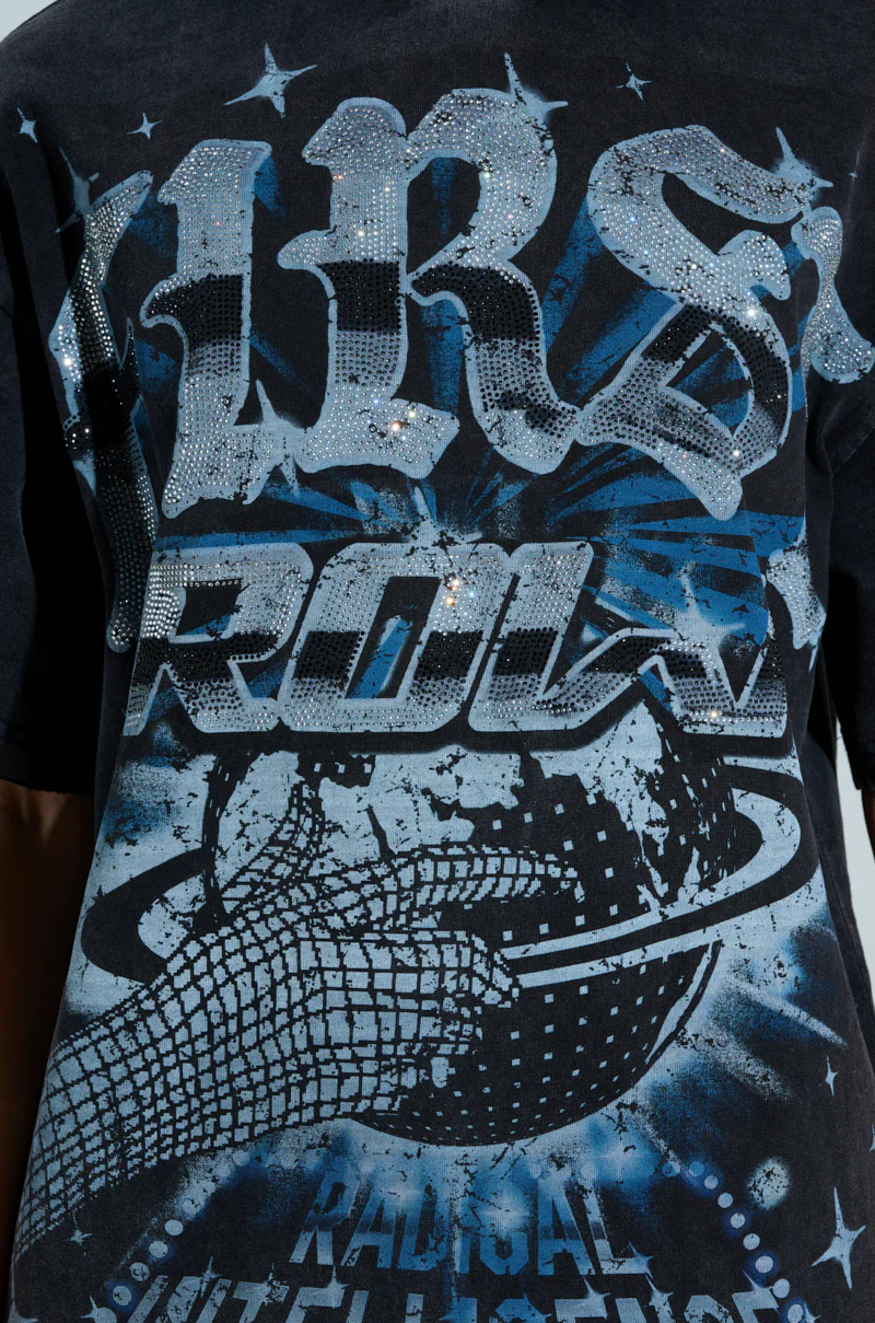 FIRST ROW RHINESTONE EMBELLISHED T-SHIRT - Image 8
