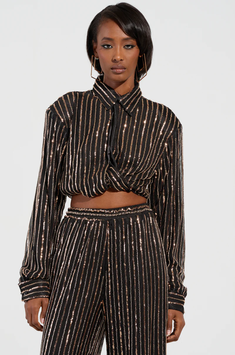 FLASHING LIGHTS BUTTON DOWN BLOUSE - Image 2
