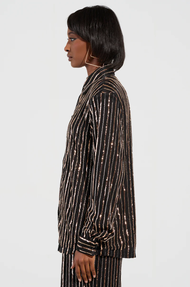 FLASHING LIGHTS BUTTON DOWN BLOUSE - Image 4