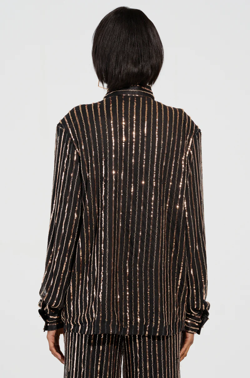 FLASHING LIGHTS BUTTON DOWN BLOUSE - Image 5