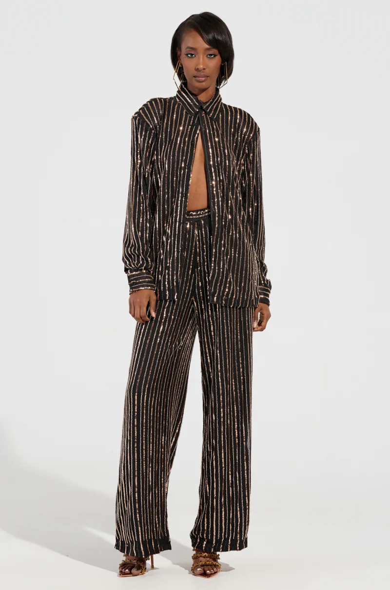 FLASHING LIGHTS BUTTON DOWN BLOUSE - Image 6