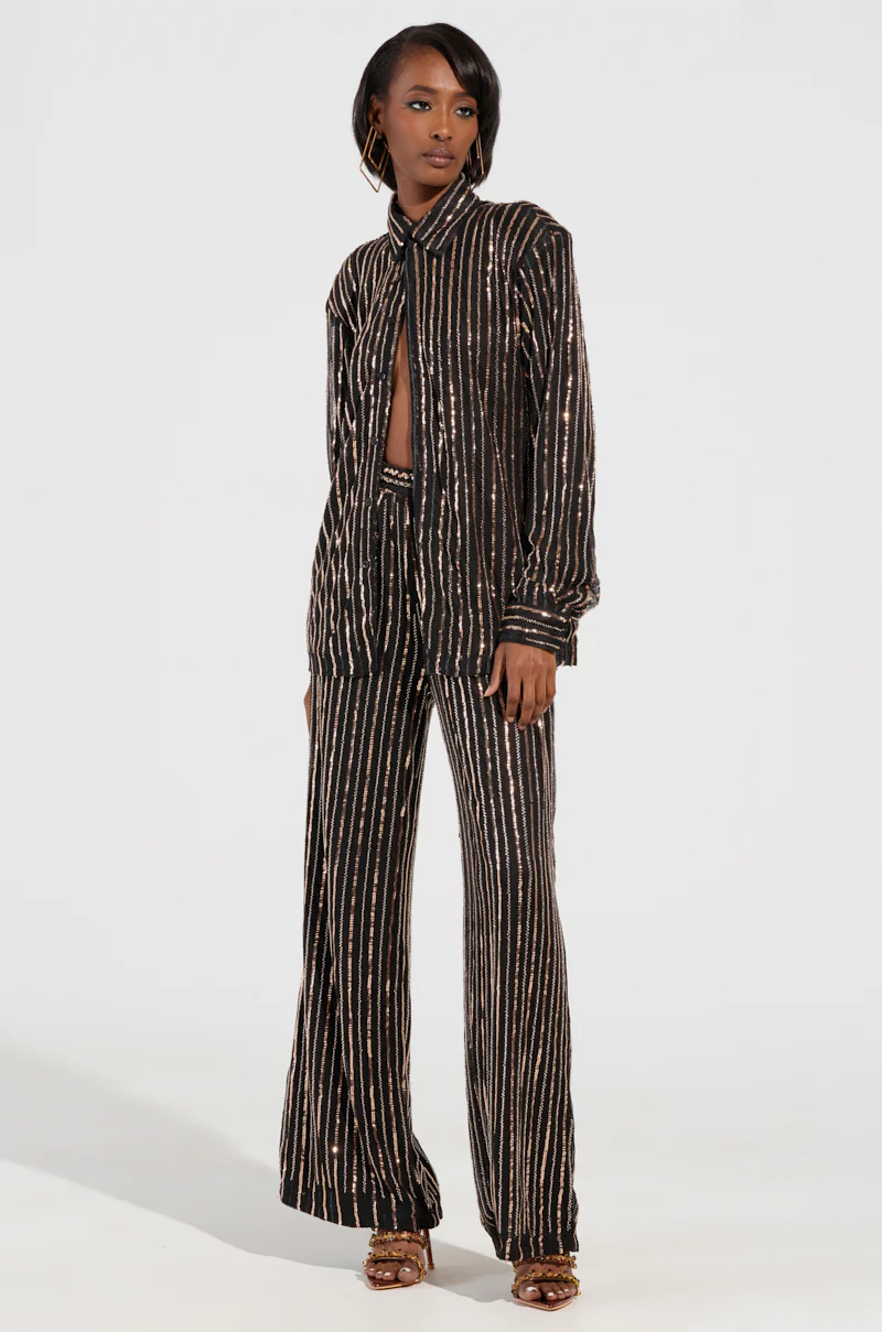 FLASHING LIGHTS BUTTON DOWN BLOUSE - Image 7