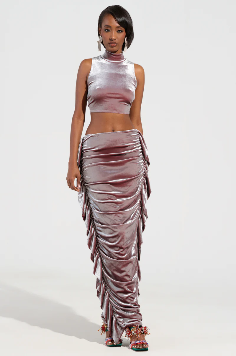 FLAUNT IT VELVET MOCK NECK BLOUSE - Image 6