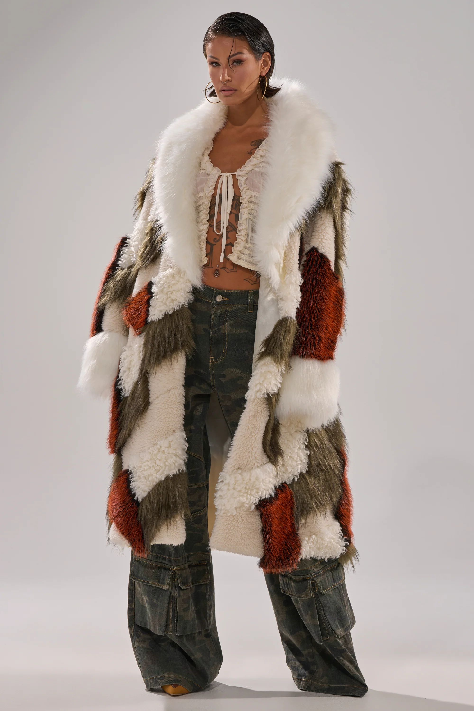 FLEUR PATCHWORK FAUX FUR - Image 2