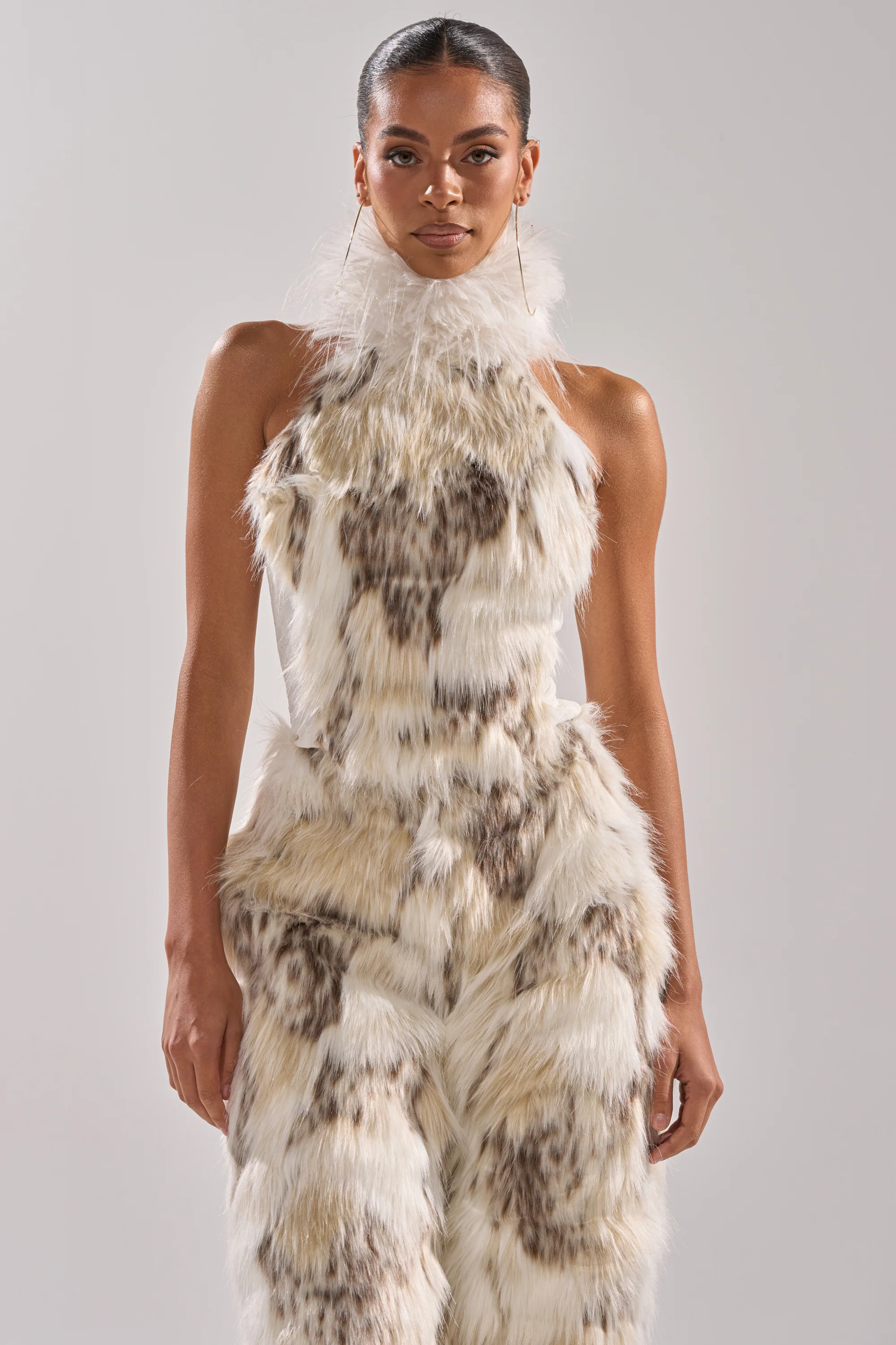 FLINTSTONES MOCK NECK FUR TOP - Image 3