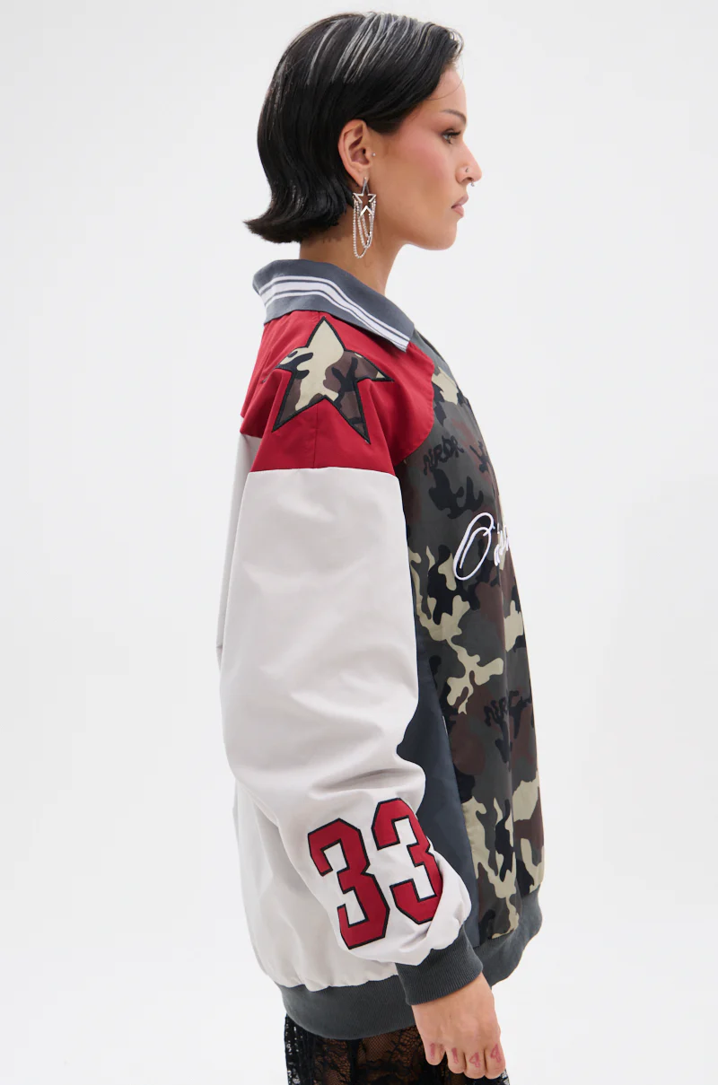 FLIP THE SWITCH PATCHWORK DETAILED JERSEY TOP - Image 4
