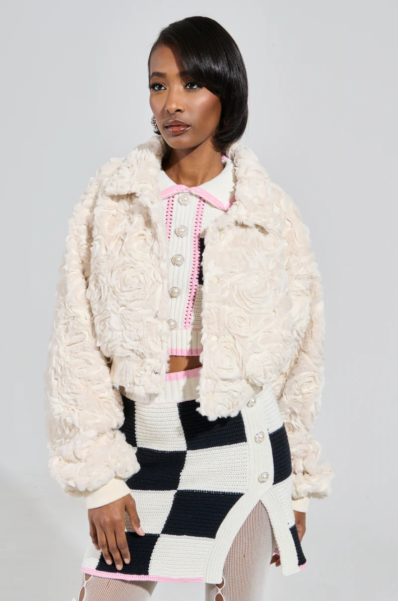 FLORA TEXTURED BOMBER - Image 2
