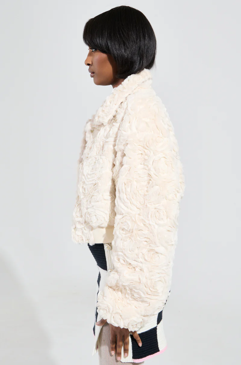 FLORA TEXTURED BOMBER - Image 4