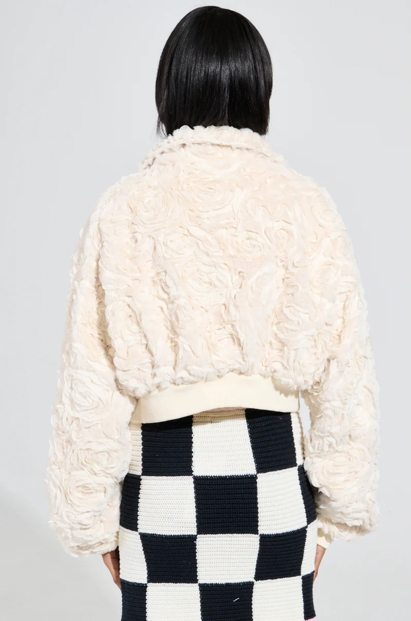 FLORA TEXTURED BOMBER - Image 5