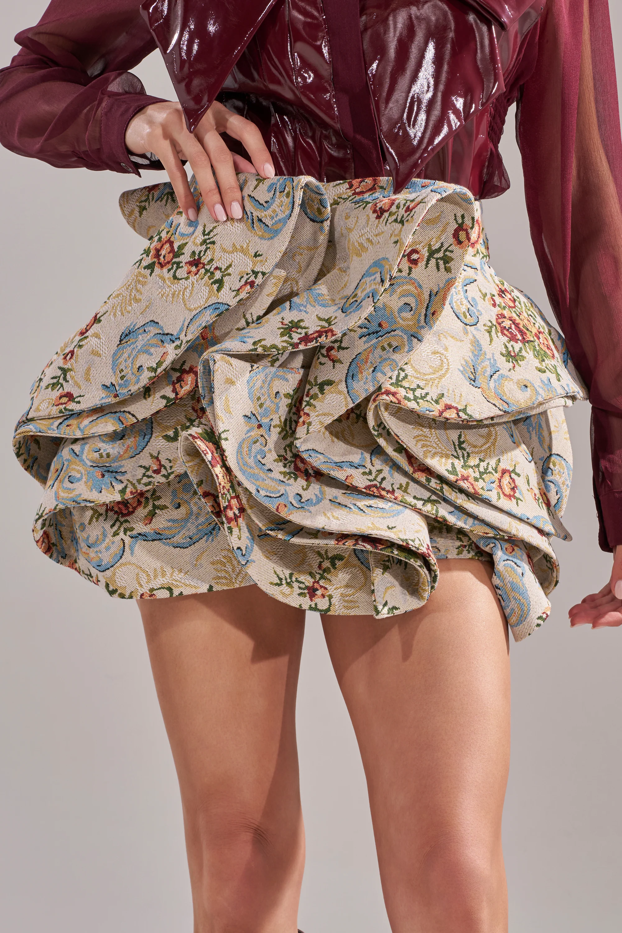 FLORAL BABY RUFFLE SKIRT