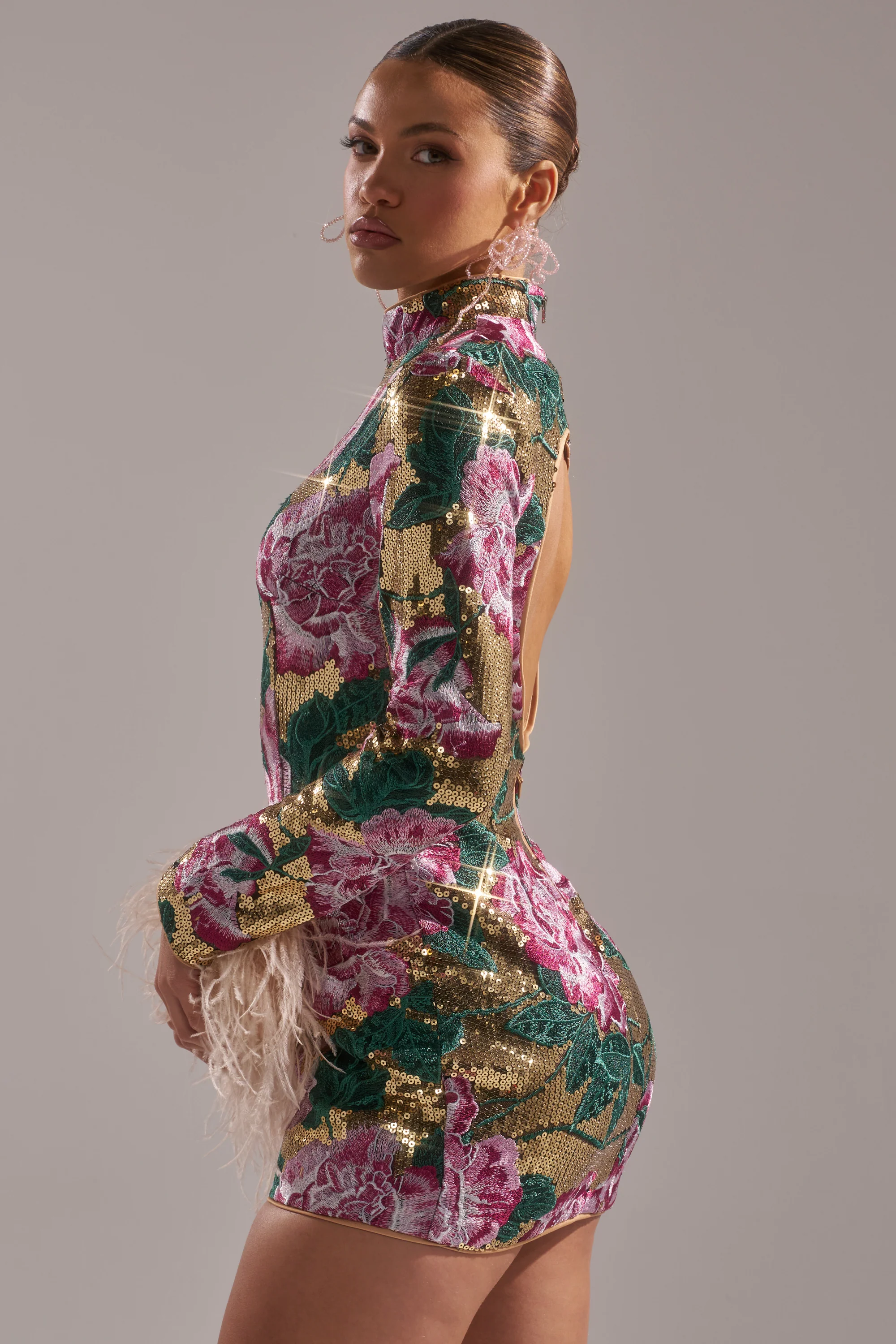 FLORAL BABY SEQUIN MINI DRESS - Image 4