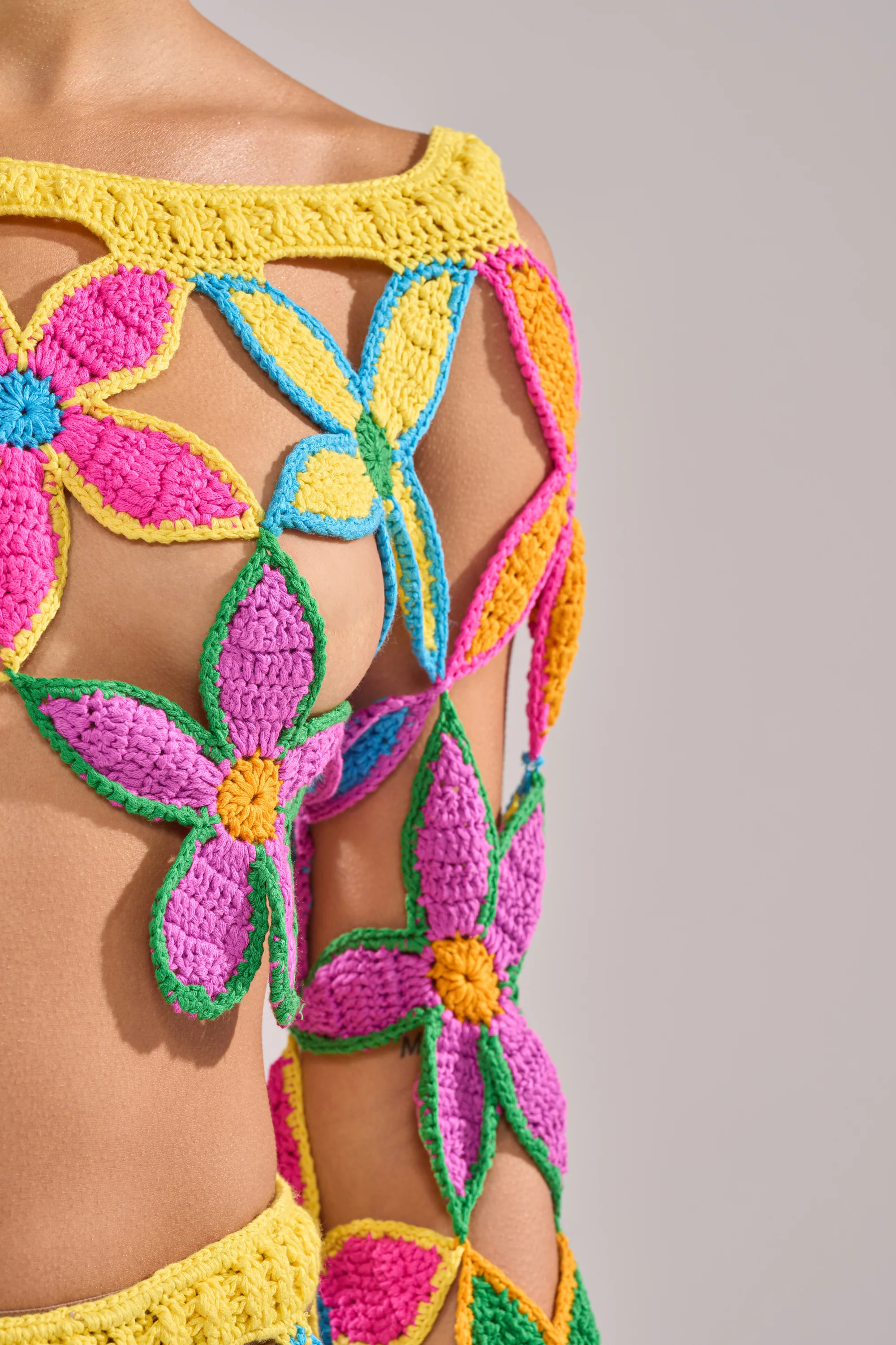 FLORAL FIELDS CROCHET OFF THE SHOULDER SWEATER - Image 13