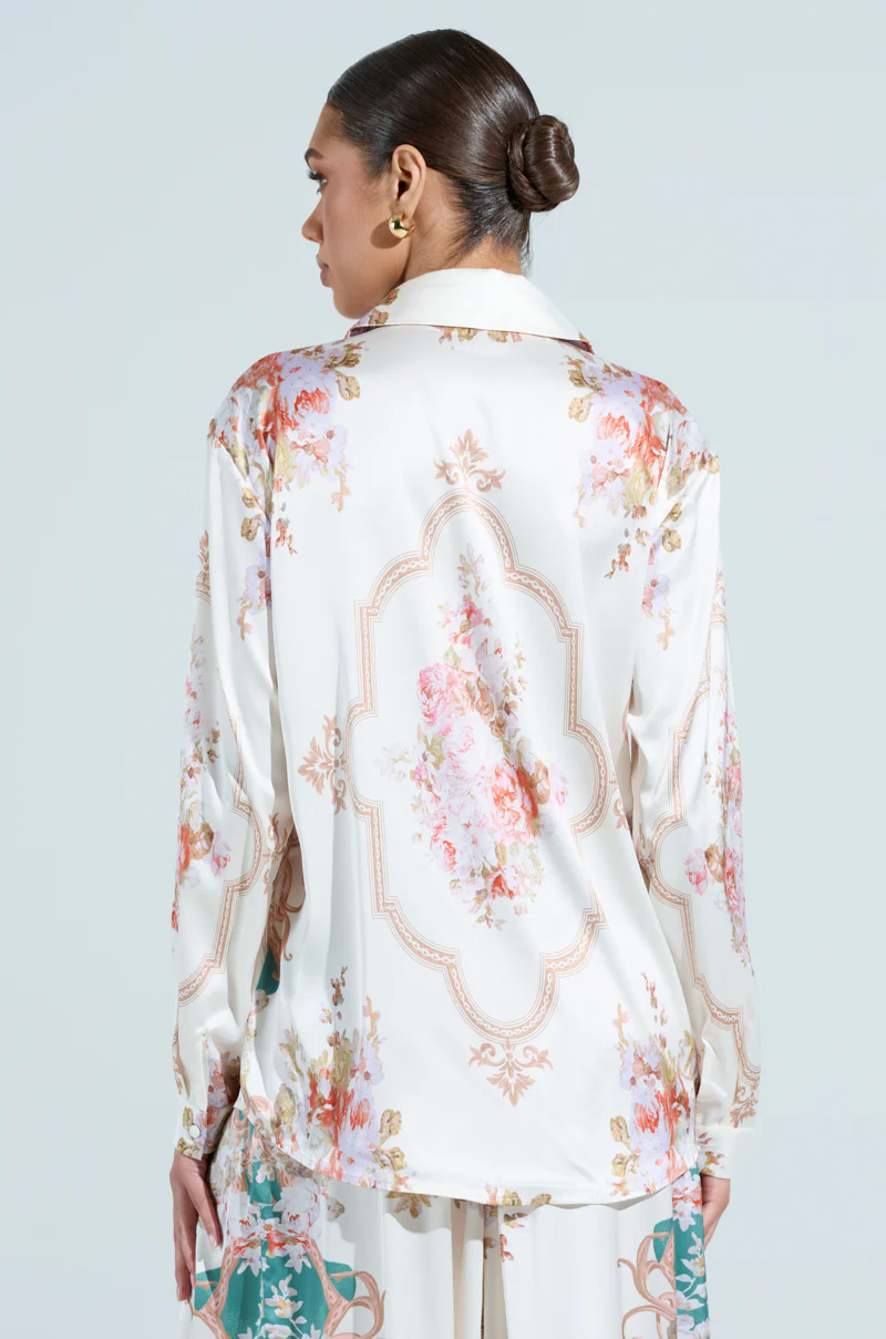 FLORAL GARDEN OVERSIZED SATIN BLOUSE - Image 4