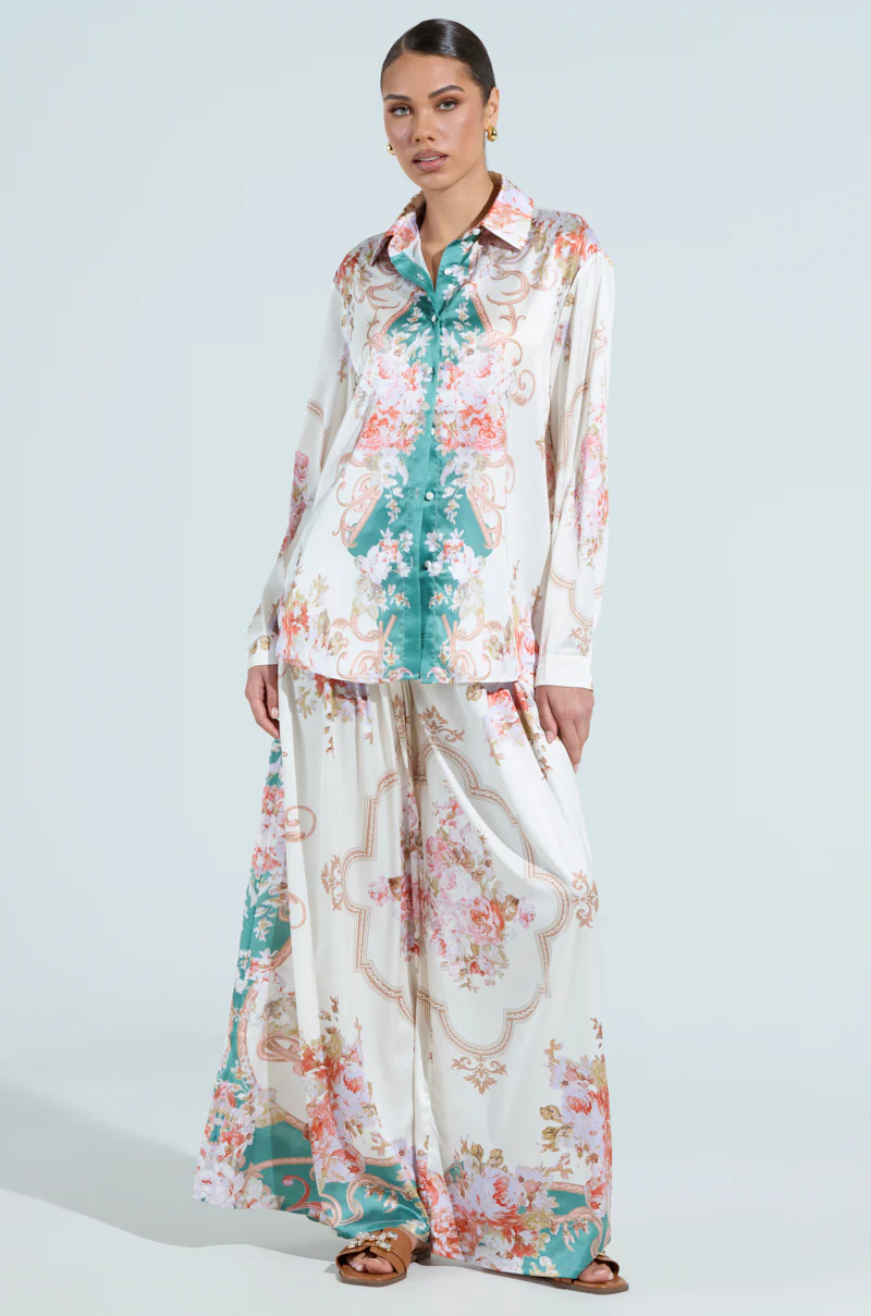 FLORAL GARDEN OVERSIZED SATIN BLOUSE - Image 5