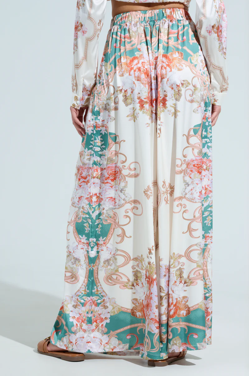 FLORAL GARDEN SATIN PALAZZO PANT - Image 5