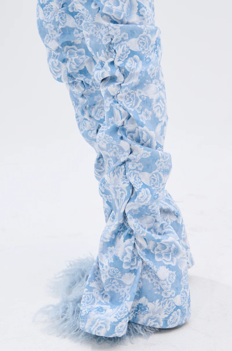 FLORAL LIFE DENIM STACKED PANT - Image 11