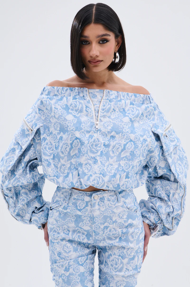 FLORAL LIFE OFF THE SHOULDER BLOUSE - Image 2