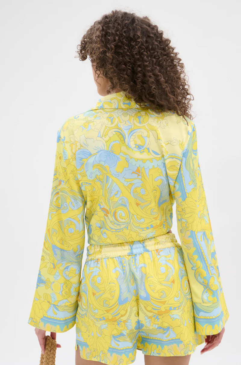 FLORAL PARTY TIE FRONT BLOUSE - Image 5