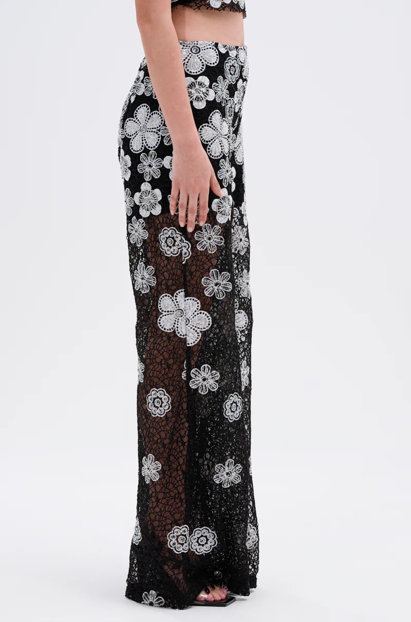 FLORAL SEQUIN MESH PANT - Image 3