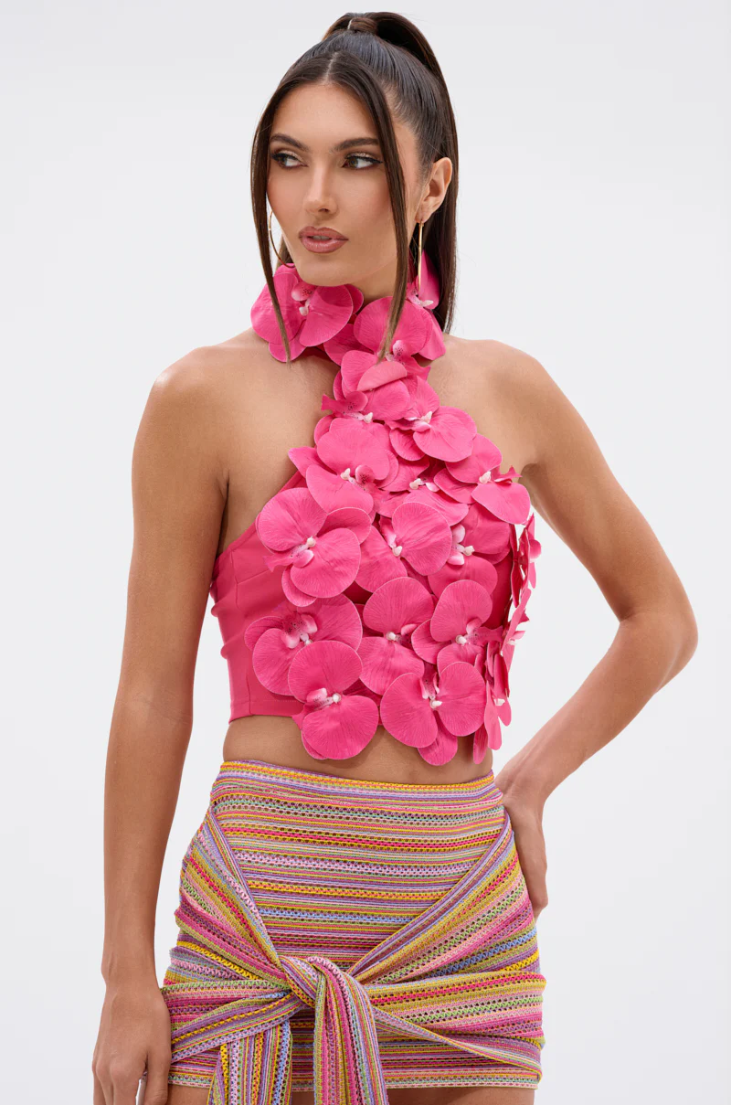 FLOWER BOMB TOP IN FUCHSIA - Image 3