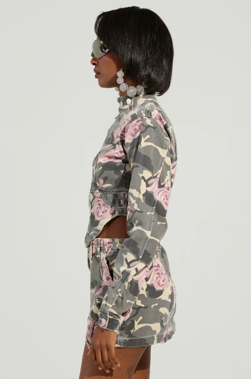 FLOWER CHILD ZIP UP PRINTED TOP - Image 3