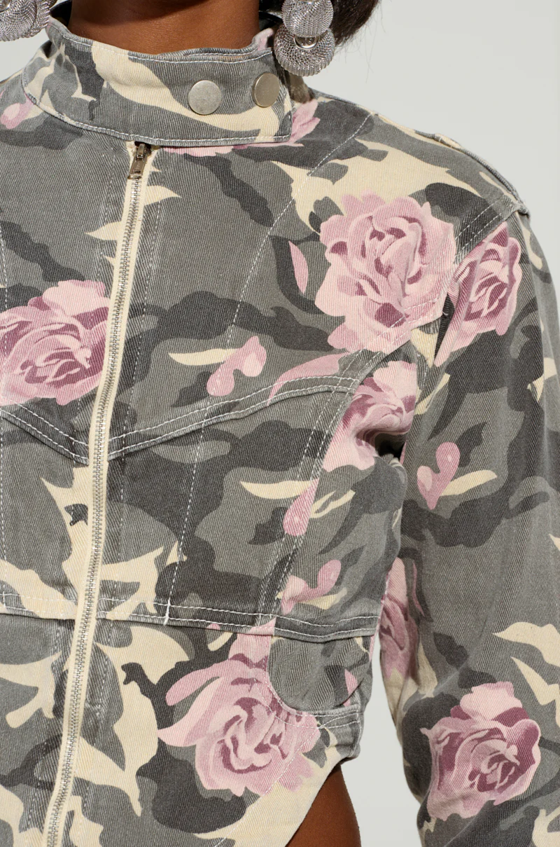 FLOWER CHILD ZIP UP PRINTED TOP - Image 7