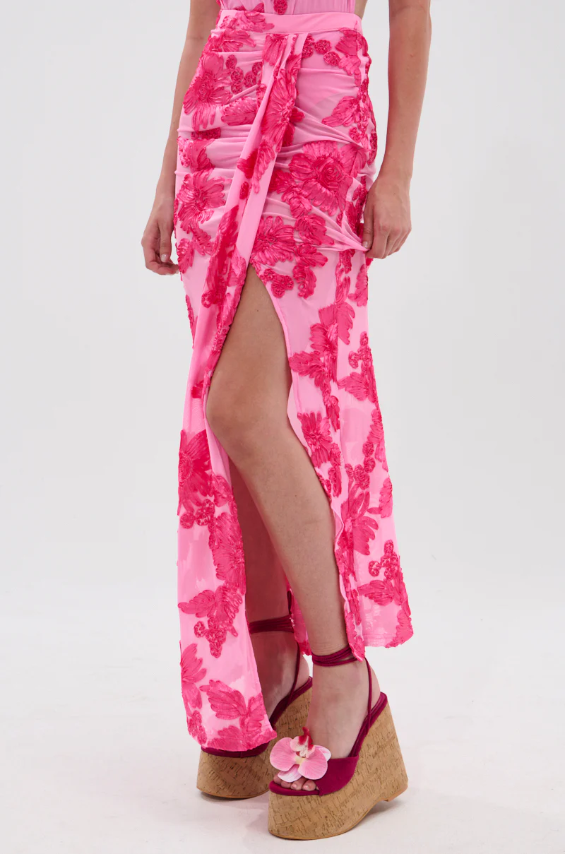 FLOWER GIRL MESH MAXI SKIRT - Image 4