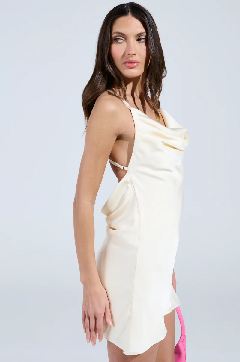 FLOWER POWER SATIN MINI DRESS - Image 3