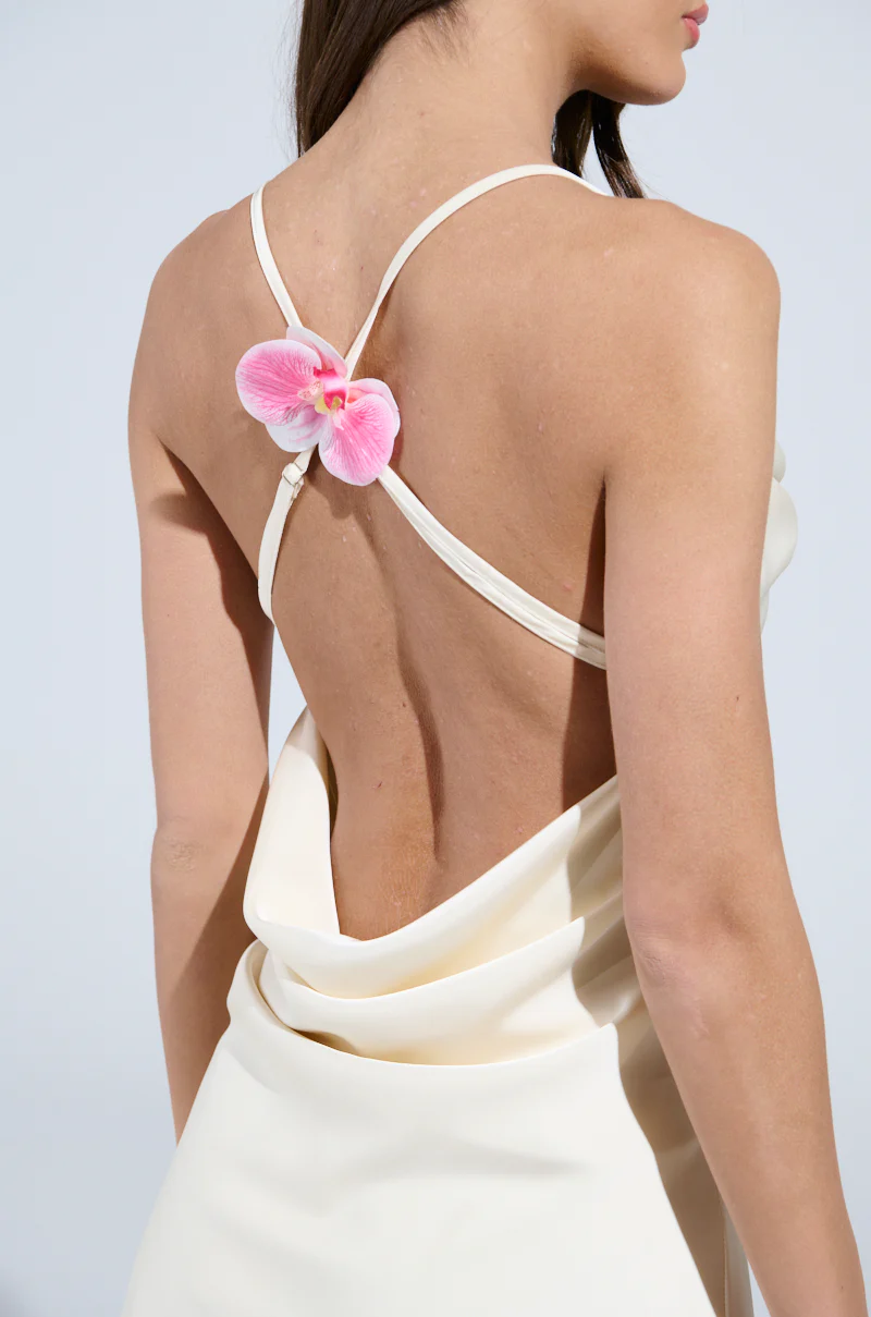 FLOWER POWER SATIN MINI DRESS - Image 8