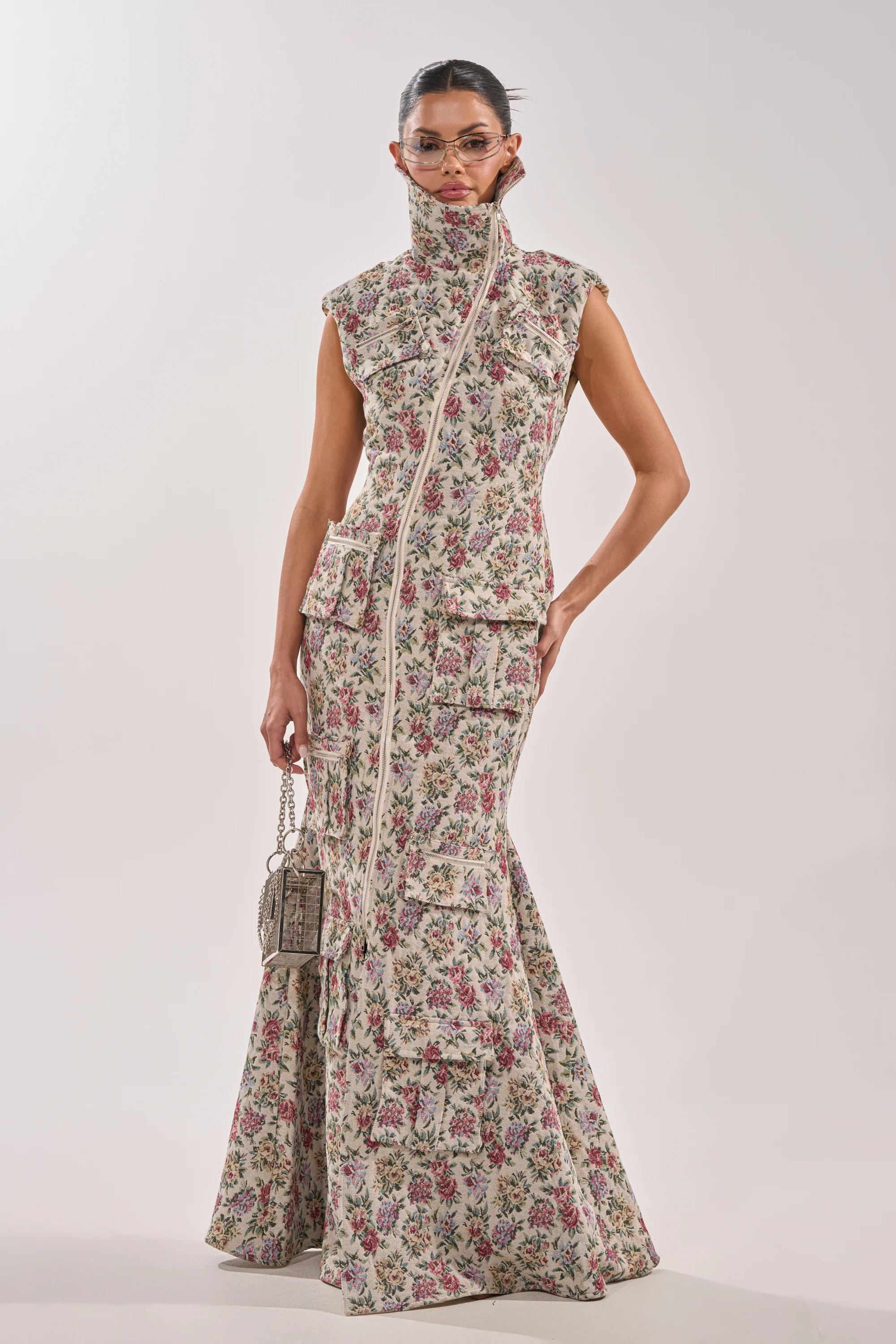 FLOWER POWER TAPESTRY MAXI DRESS
