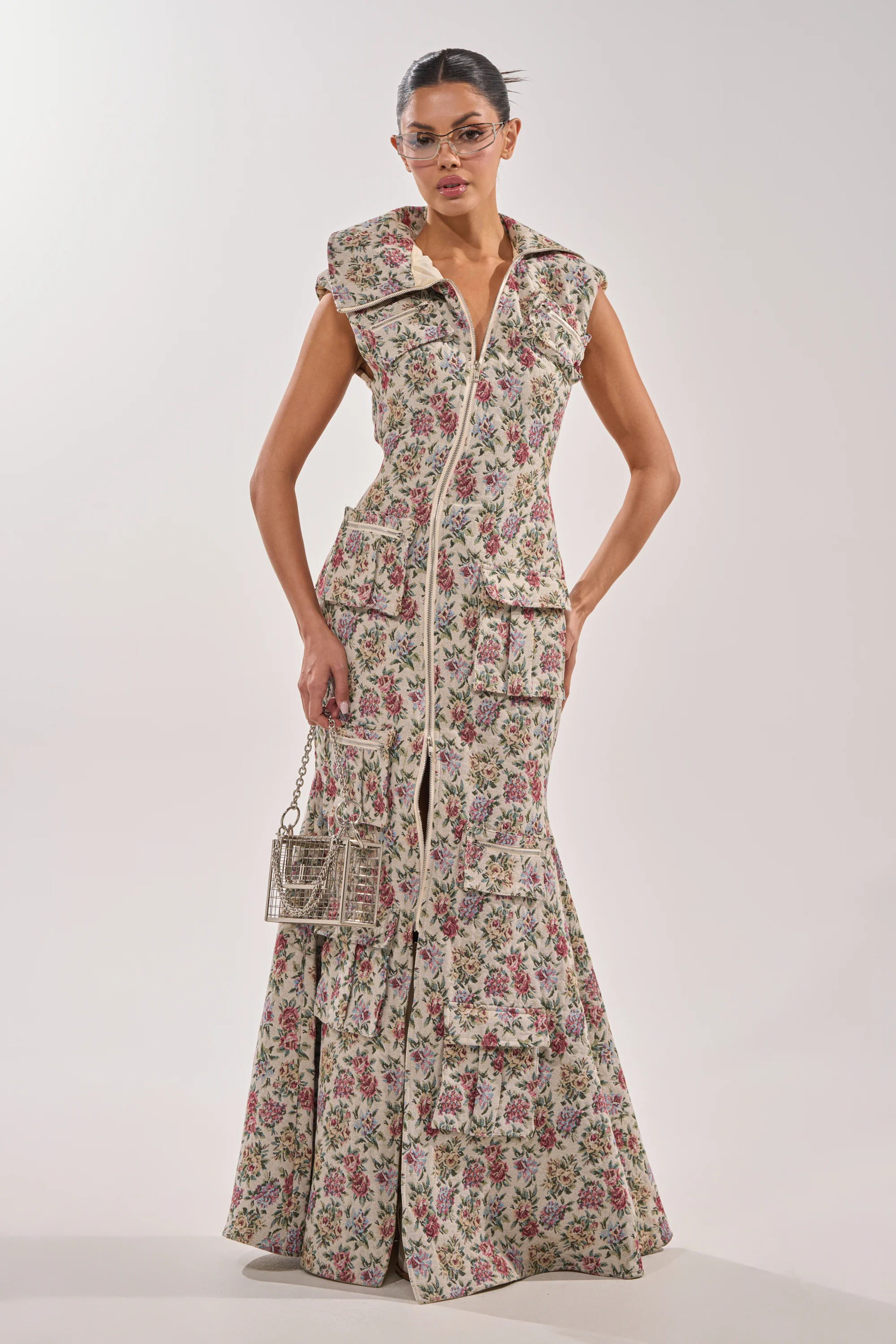 FLOWER POWER TAPESTRY MAXI DRESS - Image 3