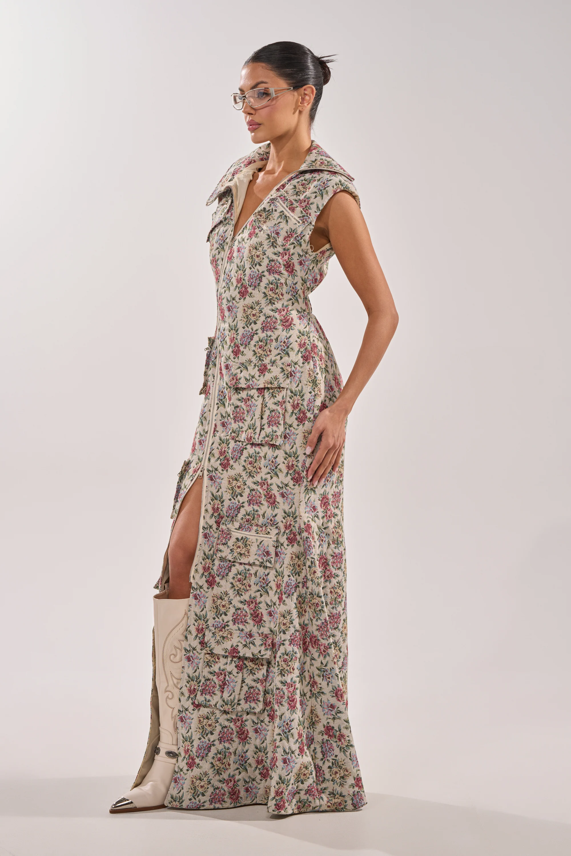 FLOWER POWER TAPESTRY MAXI DRESS - Image 4